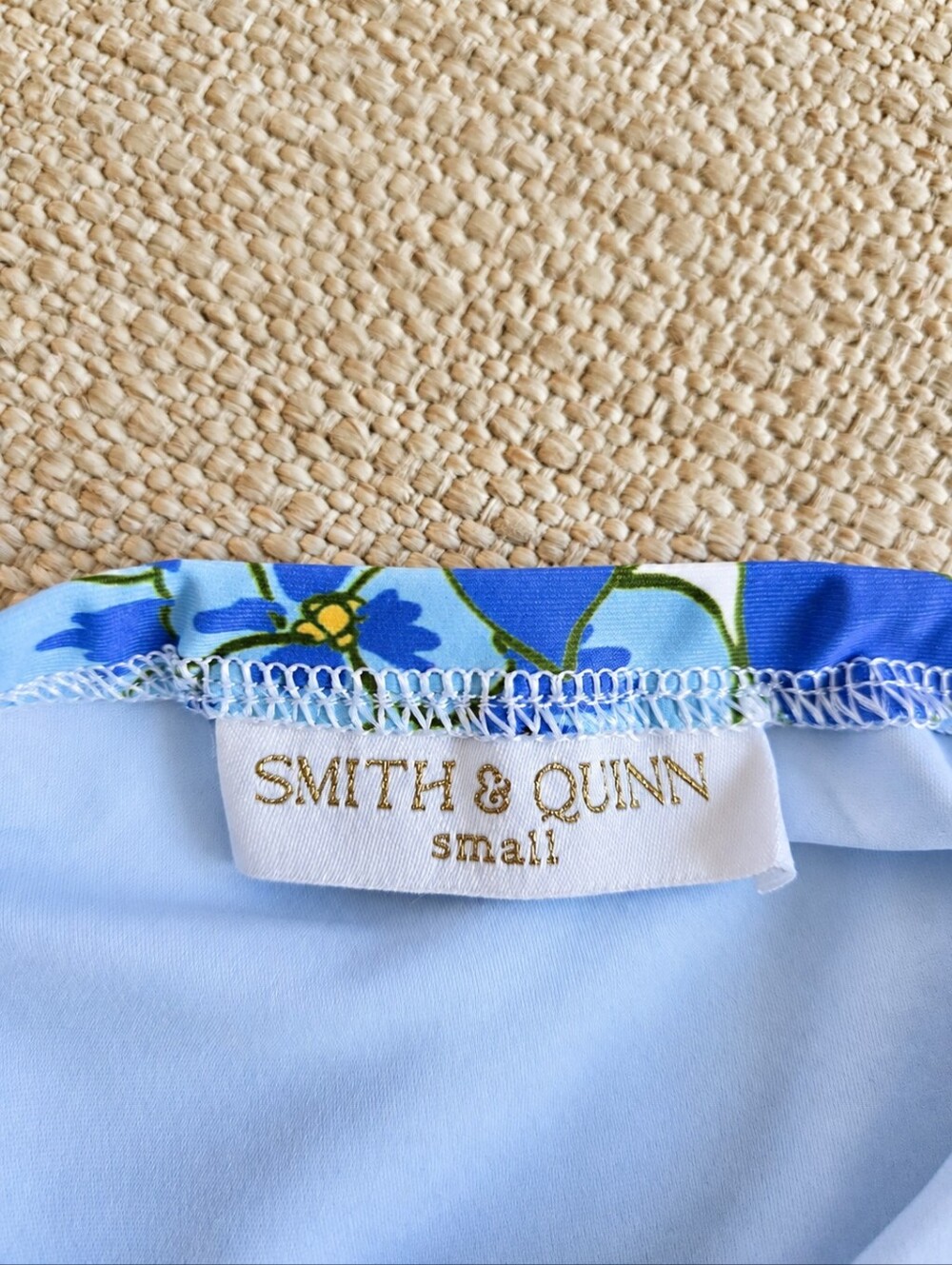Smith & Quinn Fallon Porcelain Petals Blue Floral Halter Maxi Dress Small - Picture 9 of 9
